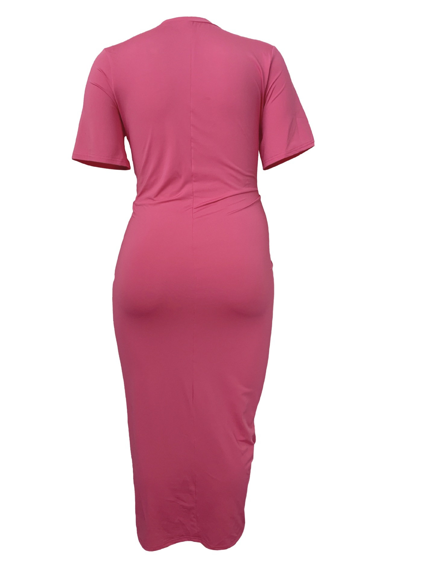 Women's Plus Size Crew Neck Letter Printing Pleat Summer Dress - Image 2
