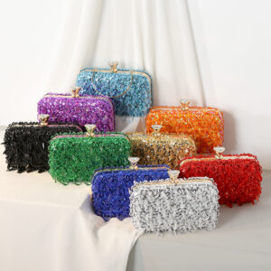 Gorgeous Sequin Chain Evening Bag