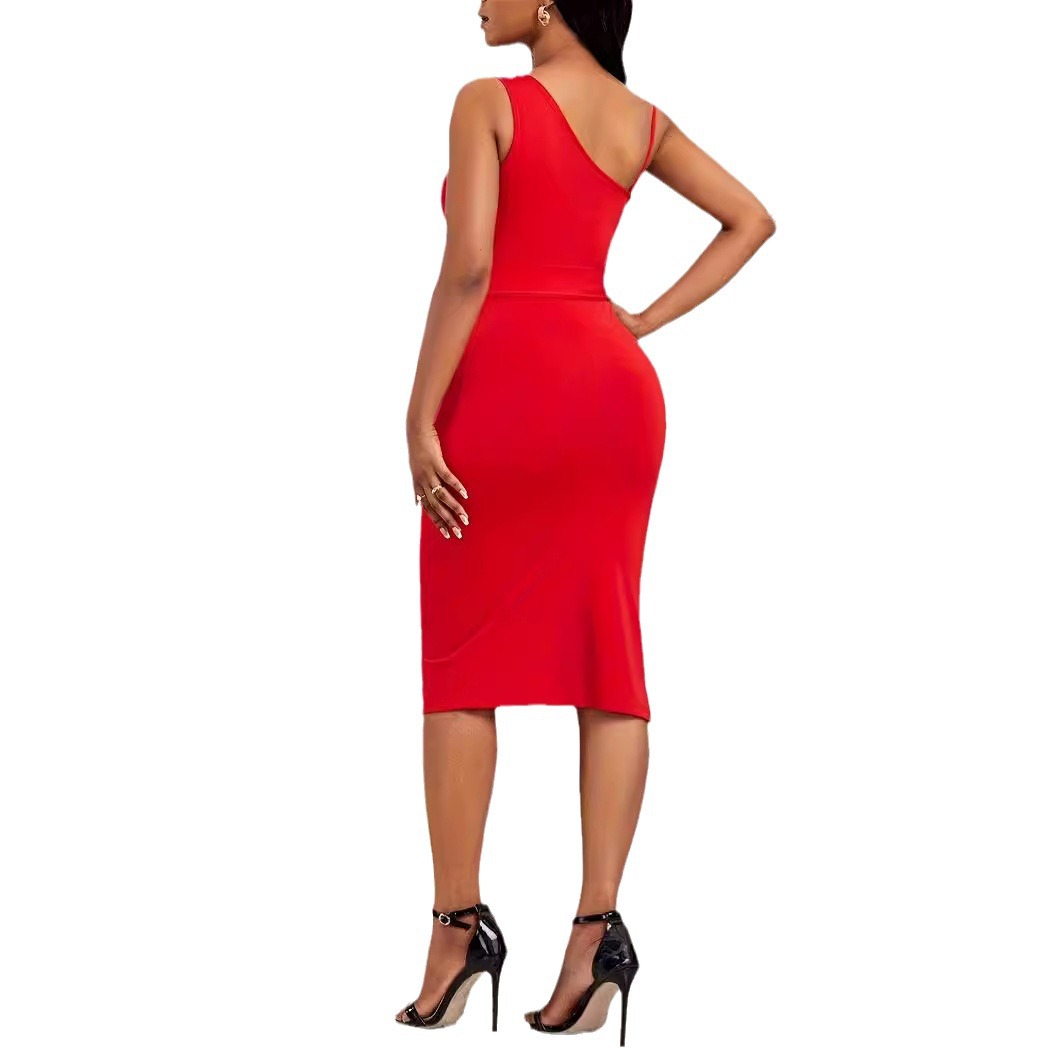 Women's Plain Sleeveless Sequin Sheath Party Elegant Dress - Image 5